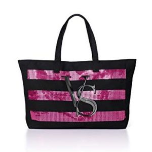 Victoria's Secret tote bag.